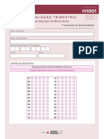 Ensino Médio - 1º Ano Série em - Ciências Humanas - H1001