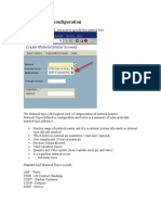 Material Type Configuration