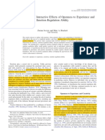 Predicting Creativity: Interactive Effects of Openness To Experience and Emotion Regulation Ability