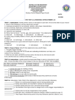 Name: Date: Score: Summative Test Q1 (Personal Development) 12