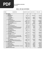 Bill of Quantities: Renovation of A Commercial Building