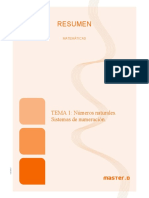 Resumen: TEMA 1: Números Naturales. Sistemas de Numeración