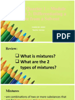 Science Quarter 1 - Module 1 Lesson 2: Differentiating A Solute From A Solvent