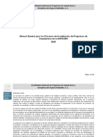 Manual General para Los Procesos de Acreditacion de Programas de Arquitectura de La ANPADEH