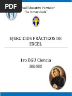 Cuaderno de Ejercicios de Excel 1ro BGU Ciencia