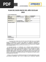 Plan-Buen Inicio Del Año Escolar