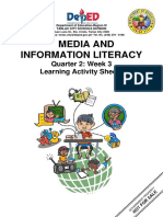 Media and Information Literacy: Quarter 2: Week 3 Learning Activity Sheets