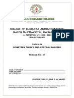 Monetary Policy and CB Module-7