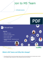 Introduction To MS Team: Presentation By: Tech Support Client - Infrastructure