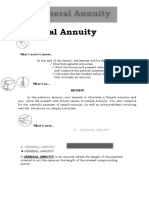 Week 4 General Annuity Take Away