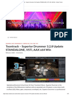 Toontrack - Superior Drummer 3.2.8 Update STANDALONE, VSTi, AAX x64 Win - Audios Torrent