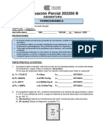 Prueba Parcial Termodinámica B 202200 NRC 10073 Practica