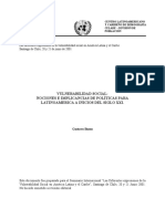 Vulnerabilidad Social Nociones e Implicancias de Politicas para Latinoamerica A Inicios Del Siglo Xxi