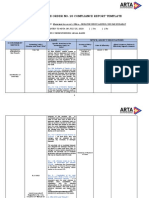 Administrative Order No. 23 Compliance Report Template