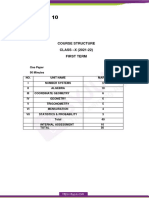 CBSE Class 10 Maths Term Wise Syllabus 2021 22