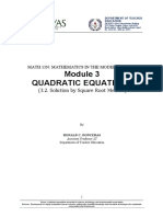 Module 3 Quadratic Equations