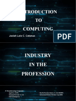 TO Computing: Jeziah Lois C. Catanus