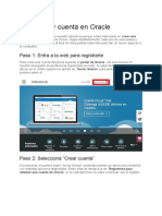 Cómo Crear Cuenta en Oracle