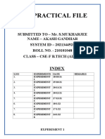 Eep Practical File: Index