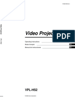 Video Projector: Vpl-Hs2