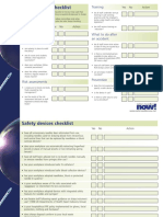 Sharps Injury Checklist: Training