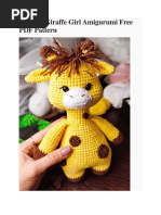 Crochet Giraffe Girl Amigurumi Free PDF Pattern