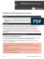 Establishing A Risk Management Framework: Comcover Information Sheet