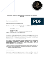 Modelo de Demanda Contencioso Administrativa de Nulidad de Un Informe Técnico Del Servir