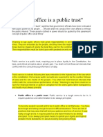 A Public Office Is A Public Trust