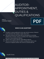 Auditor-Role, Duties, Qualifications