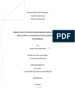 Département D'Économique: Formulation Et Estimation Des Modèles Archet Garch Avec