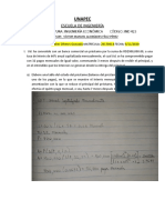 UNAPEC, Examen Ingeniería Económica, Segundo Parcial Viernes, Noviembre 6, 2020