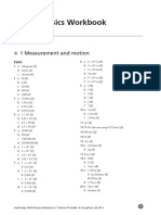 IGCSE Physics Workbook Answers: 1 Measurement and Motion