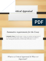 Critical Appraisal PowerPoint Presentation