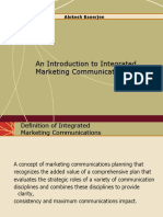 An Introduction To Integrated Marketing Communications: Alokesh Banerjee