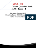 Multiple Choice Question Bank (MCQ) Term - I