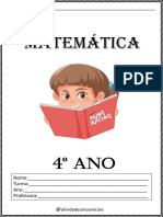 Atividades 4º Ano - Matemática - Com Habilidades Da BNCC