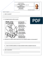 Evaluacion de Refuerzo 3p Lengua