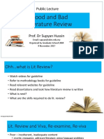 Good and Bad Literature Review 2017