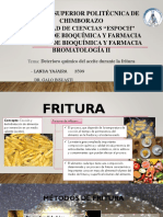 Deterioro de Los Aceites Durante La Fritura