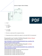 Answers To Chapter 1 Review Problems: Programmable Logic Controllers 5th Edition Petruzella