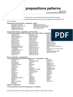 Dependent Preposition Patterns