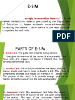 E-Sim Electronic Strategic Intervention Material