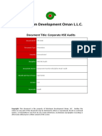 Petroleum Development Oman L.L.C.: Document Title: Corporate HSE Audits