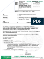 Sars-Cov-2 (Covid 19) Detection (Qualitative) by Real Time RT PCR