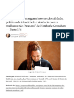 "Mapeando As Margens: Interseccionalidade, Políticas de Identidade e Violência Contra Mulheres Não-Brancas" de Kimberle Crenshaw - Parte 1/4