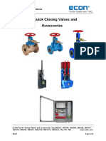 ECON Quick Closing Valves and Accessories: Installation & Operation Manual