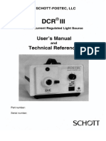 Schott DCR III Light Source - User and Service Manual