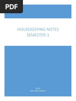 Housekeeping Notes Semester-1: 2018-19 Pihm Peoples University