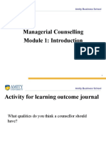 Managerial Counselling Module 1: Introduction: Amity Business School